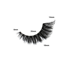 FBMGROINNEYA Cat Eye Lashes Fluffy Faux Mink Lashes 8D Volume Wispy Long Lashes Fake Eyelash Russian Strips 7 Pairs Pack Makeup Black One Size