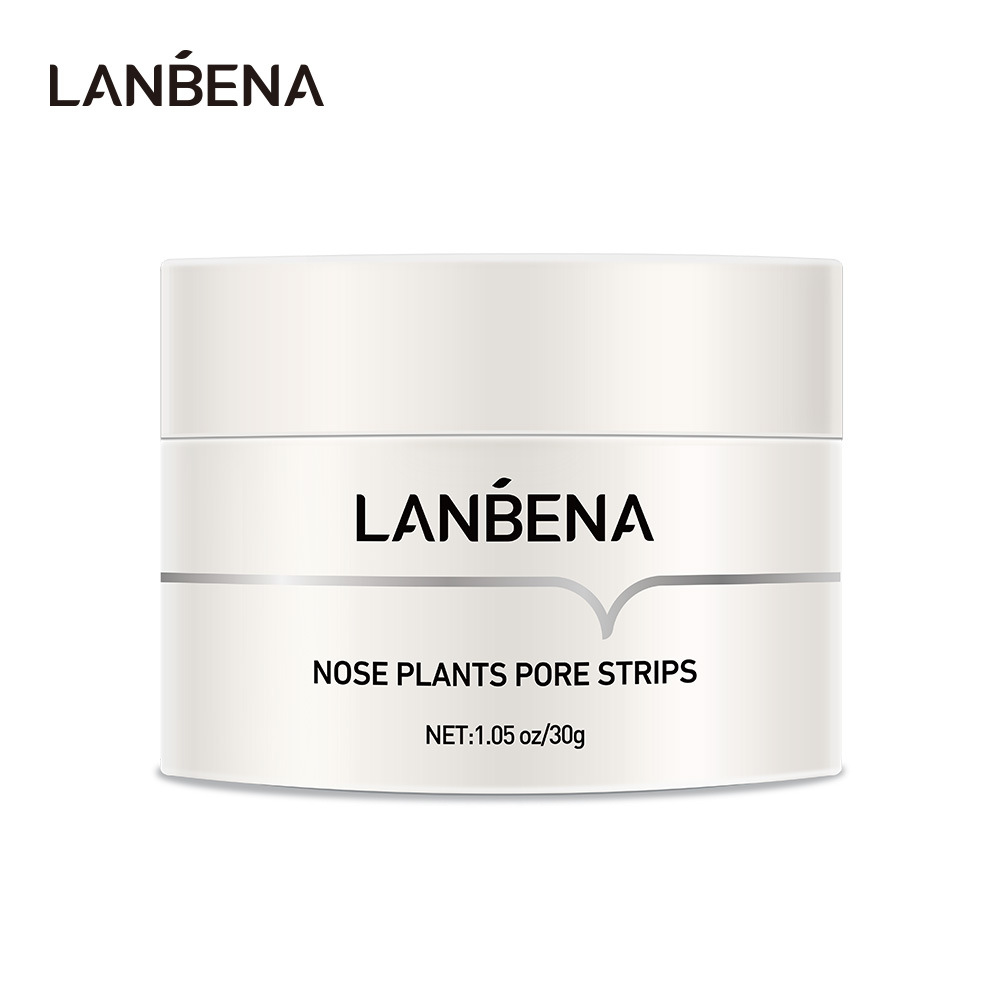 LANBENA Blue Beina Black Nose Mask with 60 sheets of paper to absorb black head and tear off acne White One size