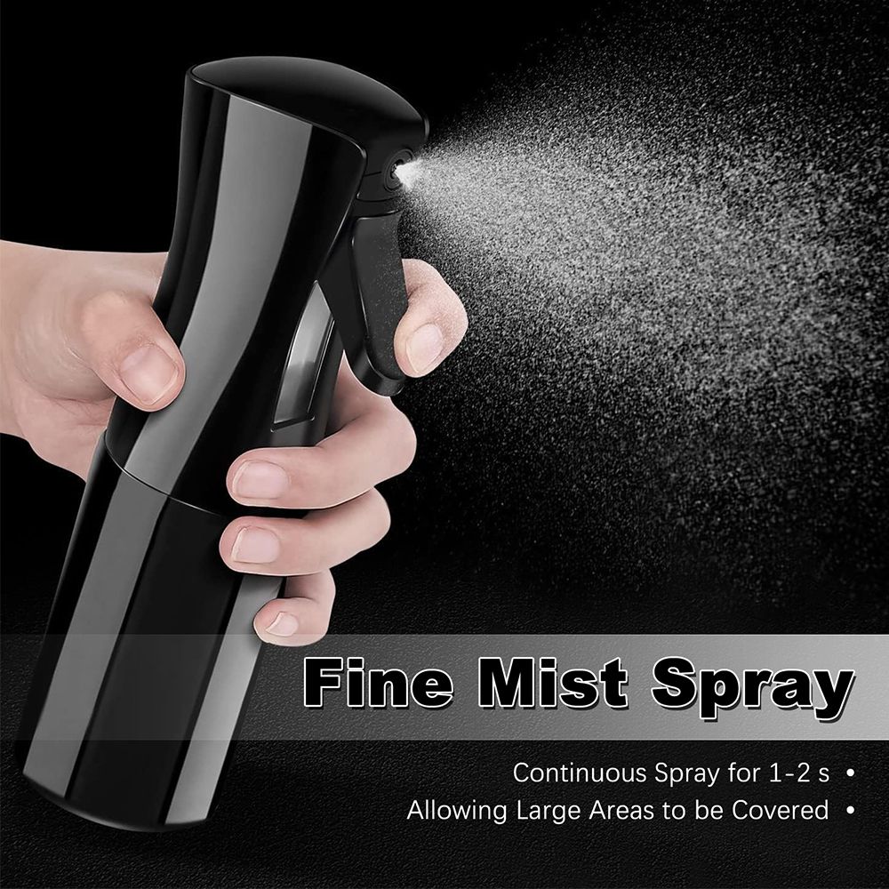 6pcs/Set Portable Spray Refillable Bottles Kit Hair Styling Set Spray Bottle Brush Comb Braiding Tool Rat Tail Comb Edge Control Brush Mist Sprayer For Hair Styling Cleaning Black 6pcs/set [分类版本2]