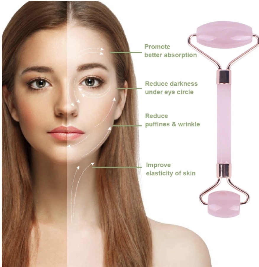 ink Roller Massager Resin Guasha Scraping Board Facial Skin Care guasha massage for face Scraper SPA Massager Acupuncture Tools 2pcs/set pink One size [分类版本2]