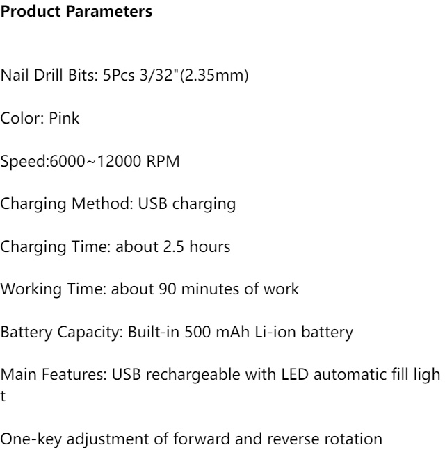 Electric Nail Drill Machine Nail Grinder Polishing Machine Portable Mini Electric Manicure Art Pen Tools For Gel Removal 1 Set Pink One set [分类版本2]