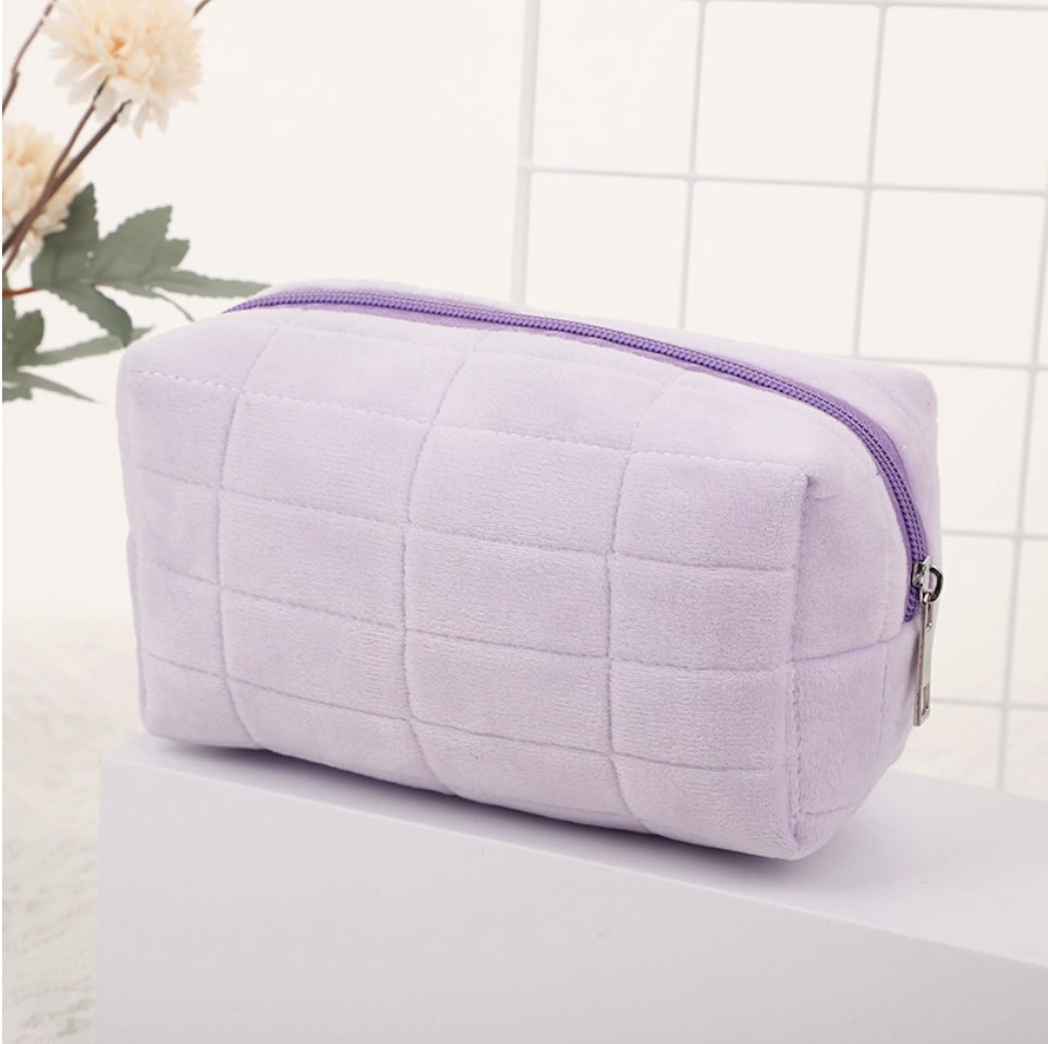 Ladies 1 Large Zipper Travel Toiletry Bag For Premium Makeup Bag Purple One size [分类版本1]