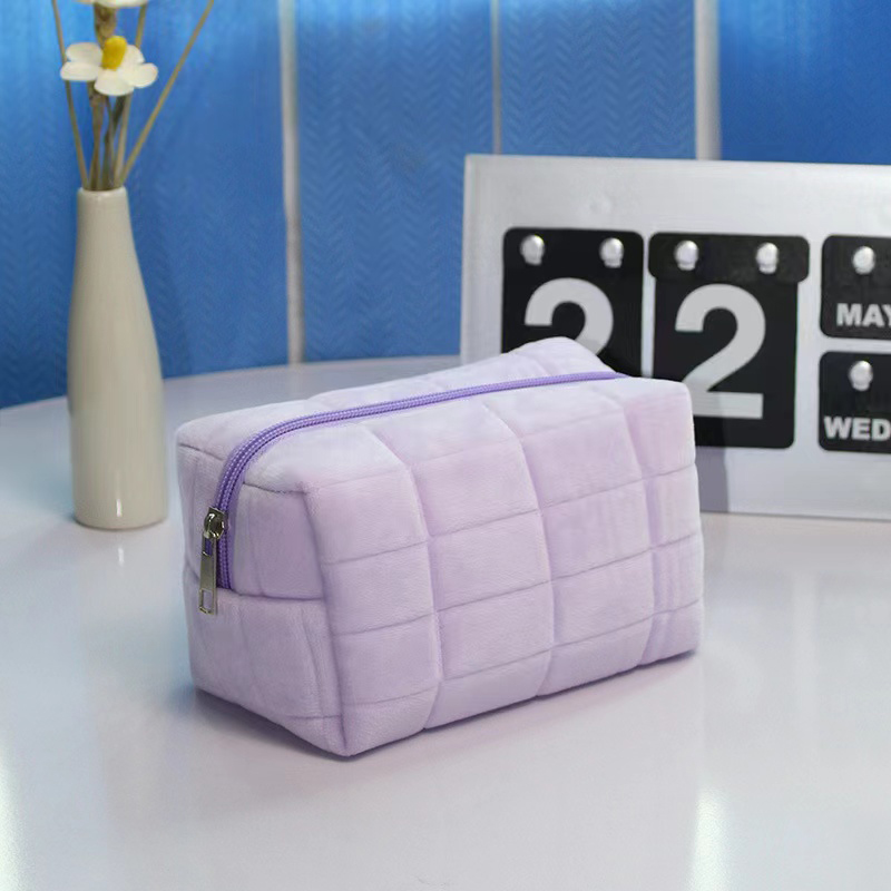 Ladies 1 Large Zipper Travel Toiletry Bag For Premium Makeup Bag Purple One size [分类版本1]