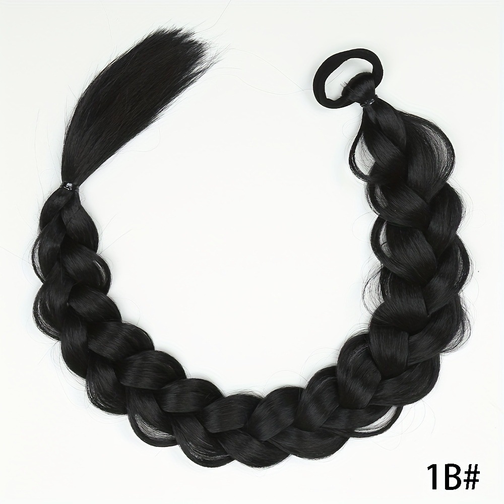 24-Inch Wig with Fishbone Braid – Long Ponytail Hair Accessory for Women A 24 inches [分类版本2]