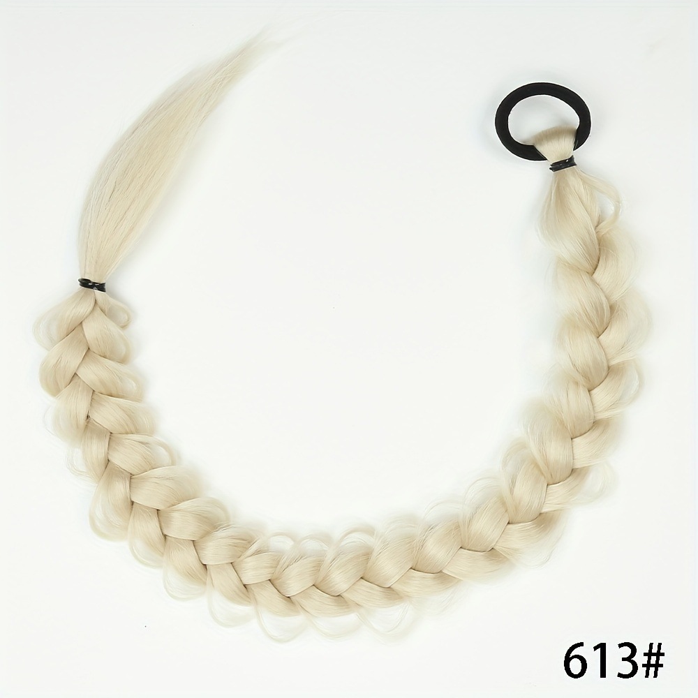 24-Inch Wig with Fishbone Braid – Long Ponytail Hair Accessory for Women A 24 inches [分类版本2]