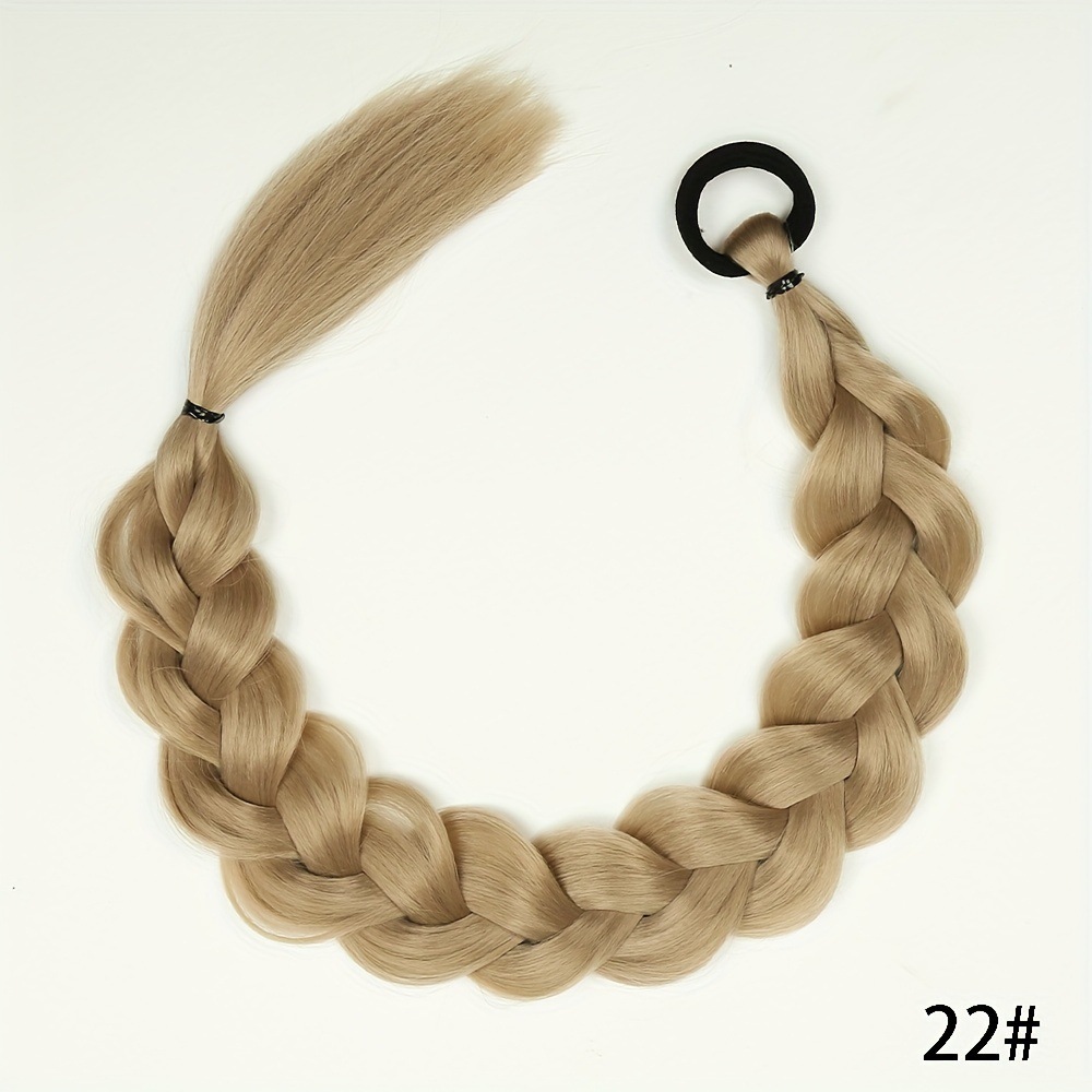 24-Inch Wig with Fishbone Braid – Long Ponytail Hair Accessory for Women A 24 inches [分类版本2]