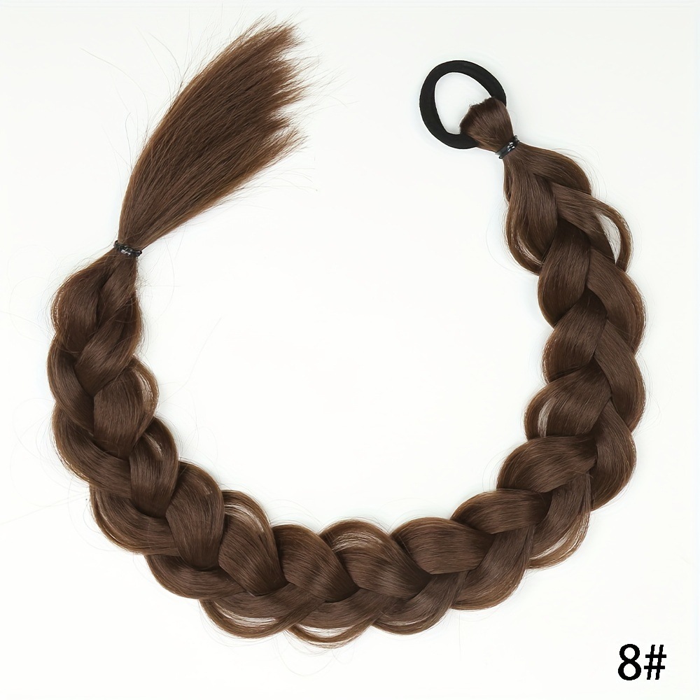 24-Inch Wig with Fishbone Braid – Long Ponytail Hair Accessory for Women A 24 inches [分类版本2]