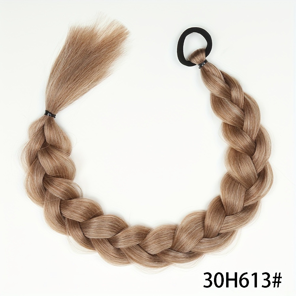 24-Inch Wig with Fishbone Braid – Long Ponytail Hair Accessory for Women A 24 inches [分类版本2]