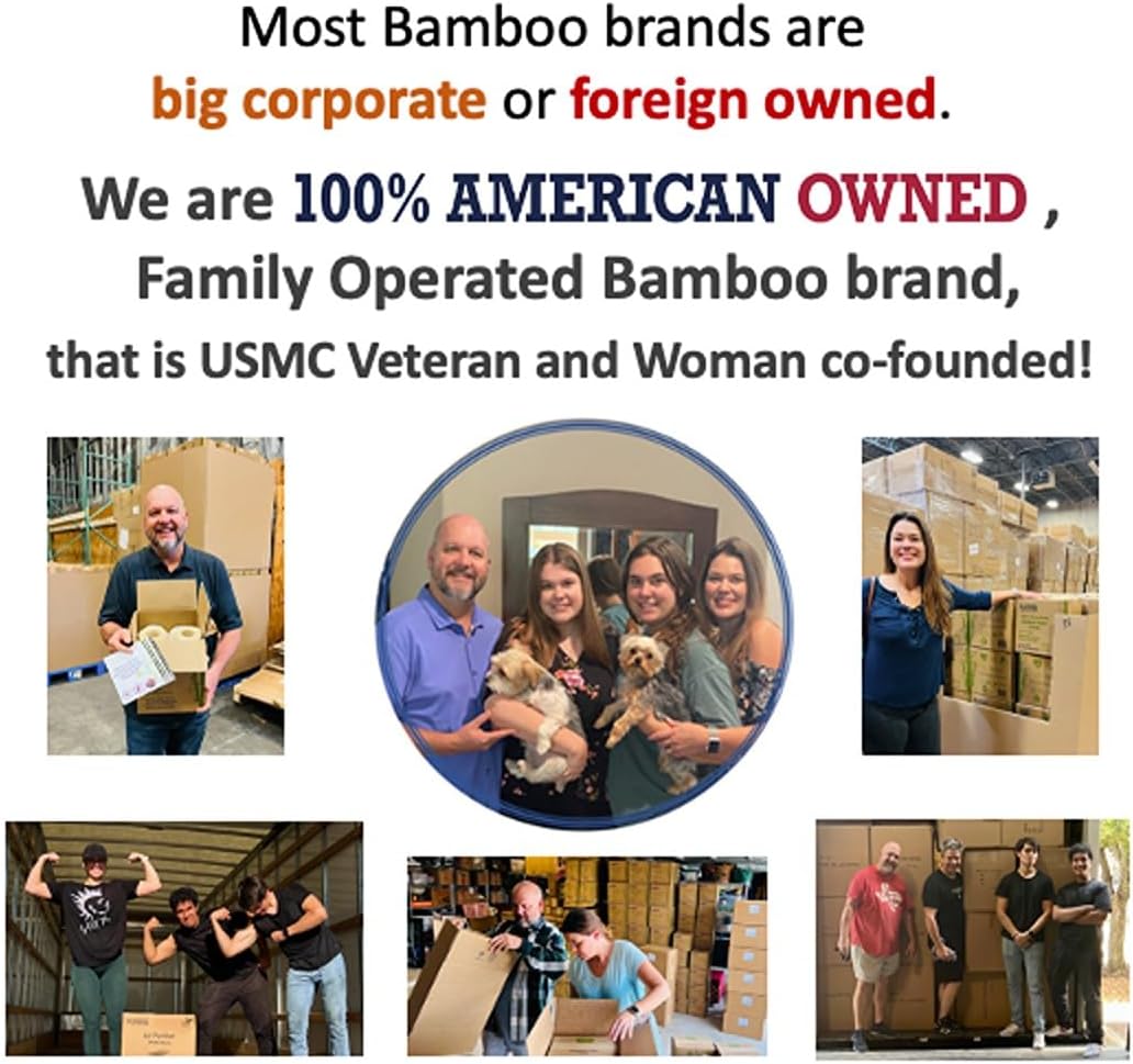 100% Bamboo, thick 3-ply toilet paper, tree-free, unbleached, sustainable, 300 sheets per roll Bamboo unbleached 12 volumes