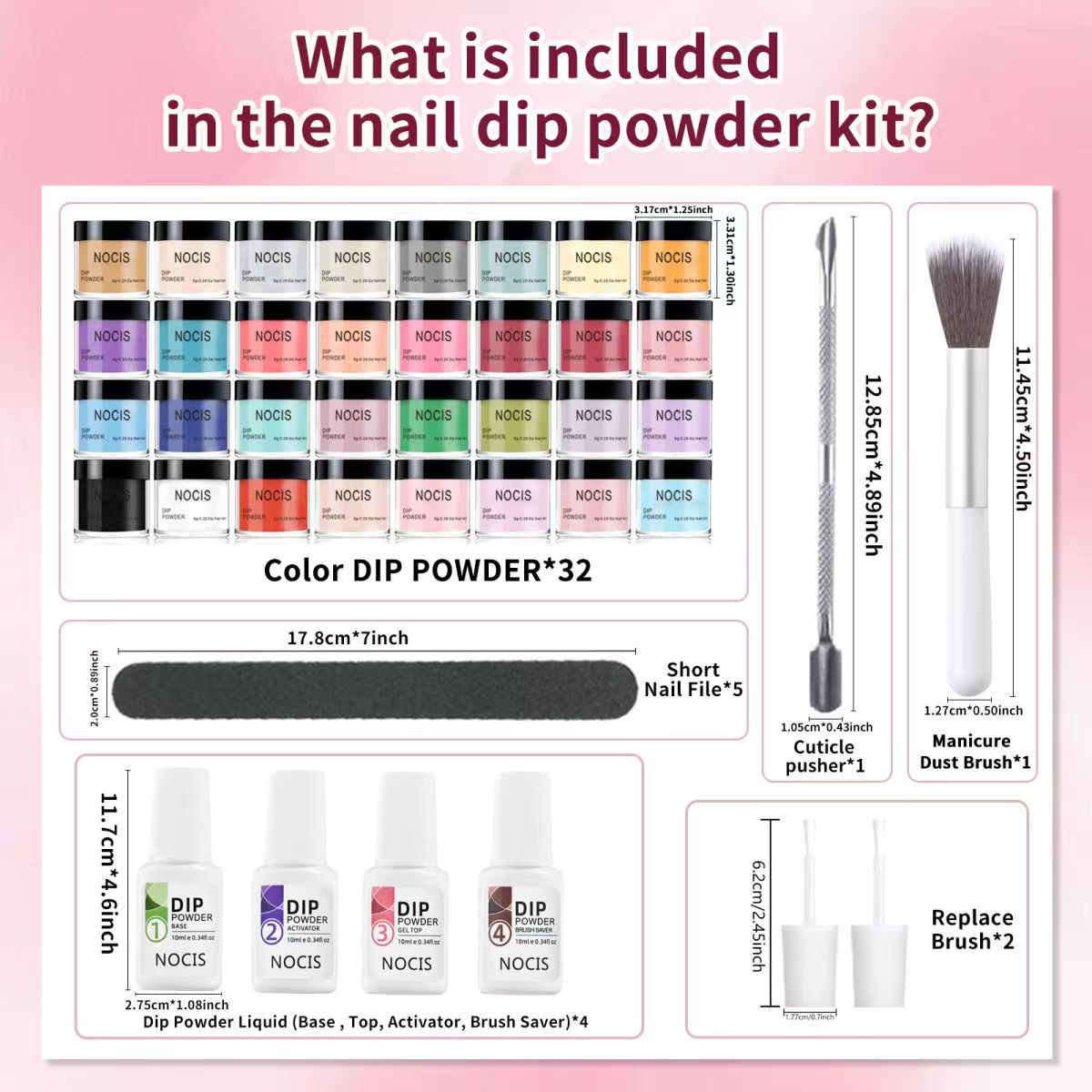 32+4 piece gel nail polish set with bright base and La colored matte gel nail top color one set