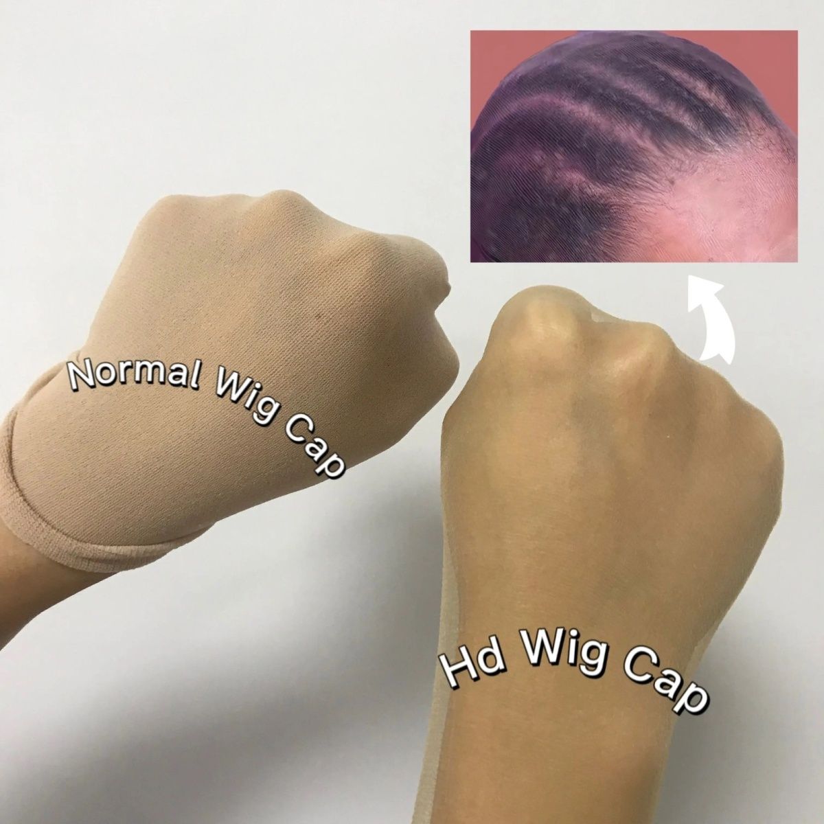 Skinlike HD Wig Cap, 4 Pieces Invisible and Sheer Breathable Ultra-thin Stretchy Stocking Caps for Lace Front Wigs brown as picture