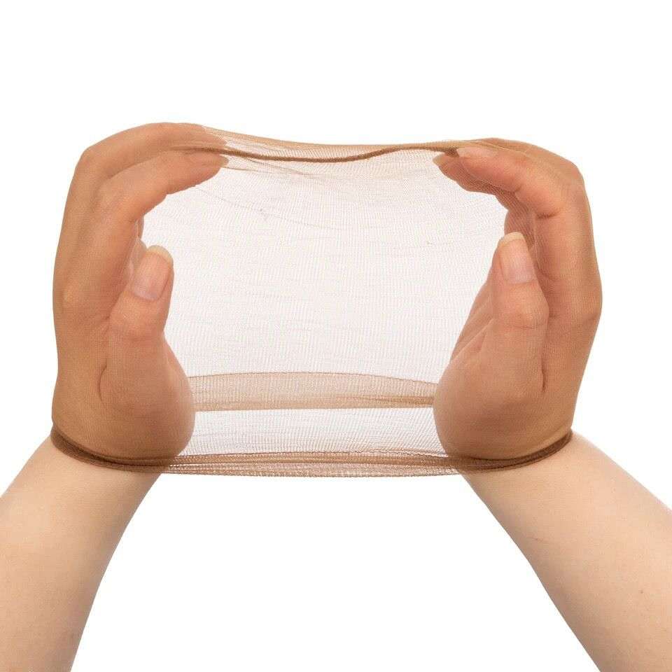 Skinlike HD Wig Cap, 4 Pieces Invisible and Sheer Breathable Ultra-thin Stretchy Stocking Caps for Lace Front Wigs brown as picture