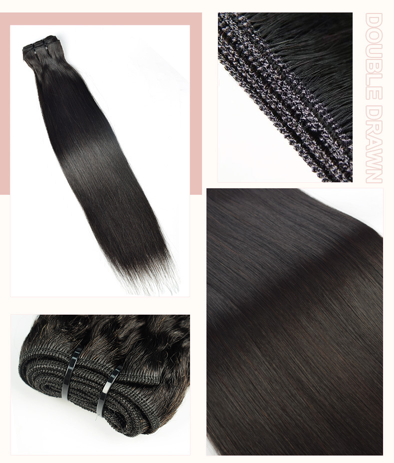 16inch/40cm Wig, real person hair, double drawn, real person wig, European and American hair curtain, bundles, wig, human hair straight 16inch/40cm [分类版本2]