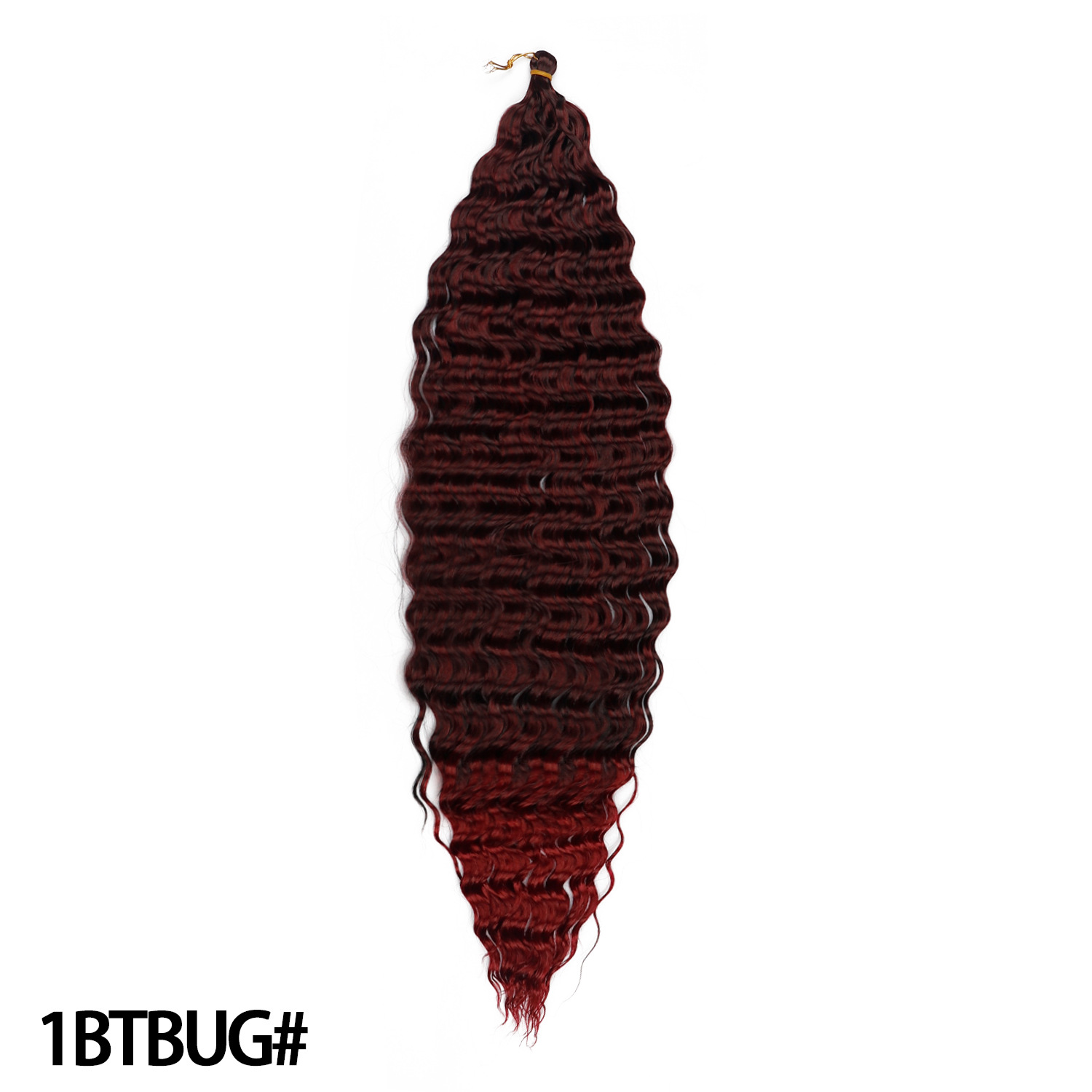 30 inch European and American crochet hair deep wave long roll dirty braid braided hair black wig synthetic crochet hair 1B 30inch [分类版本1]