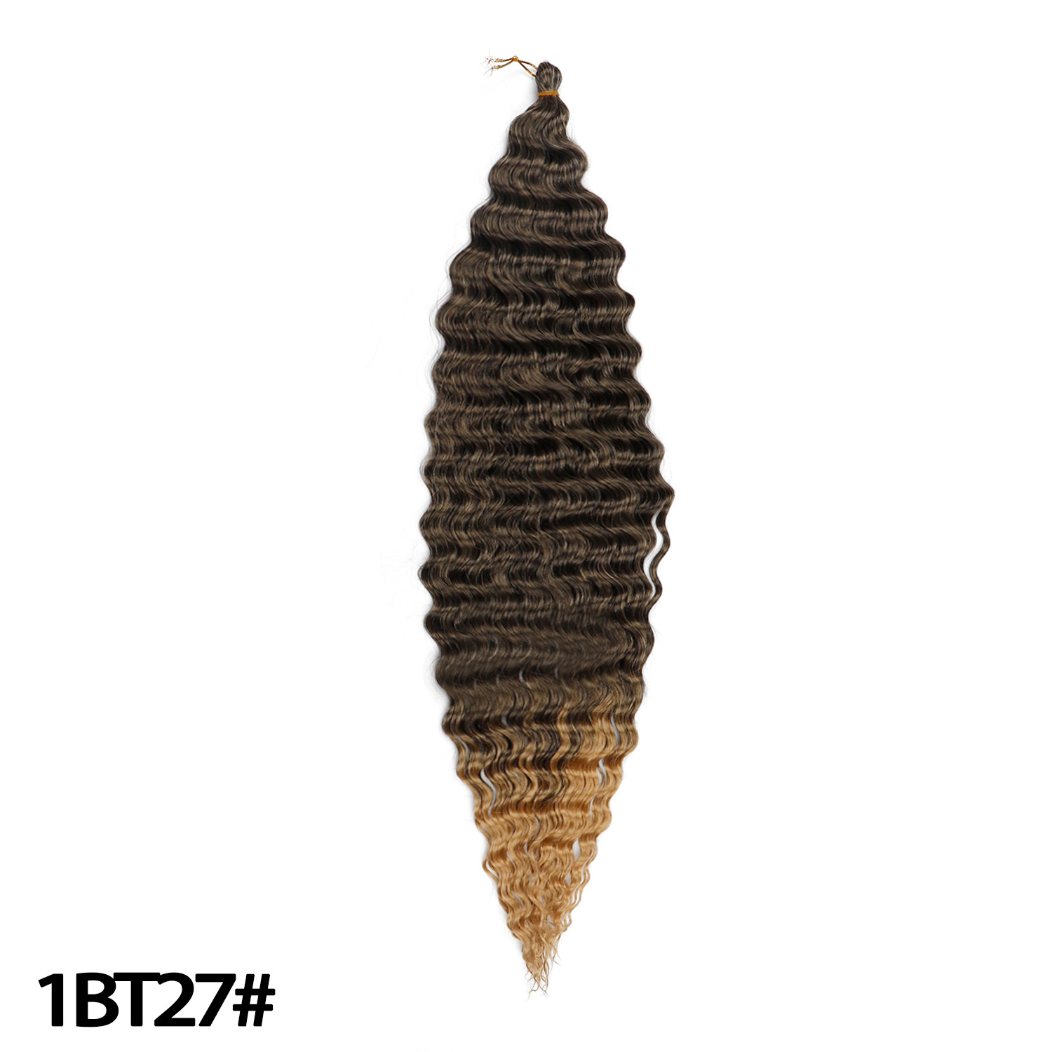 30 inch European and American crochet hair deep wave long roll dirty braid braided hair black wig synthetic crochet hair 1B 30inch [分类版本1]