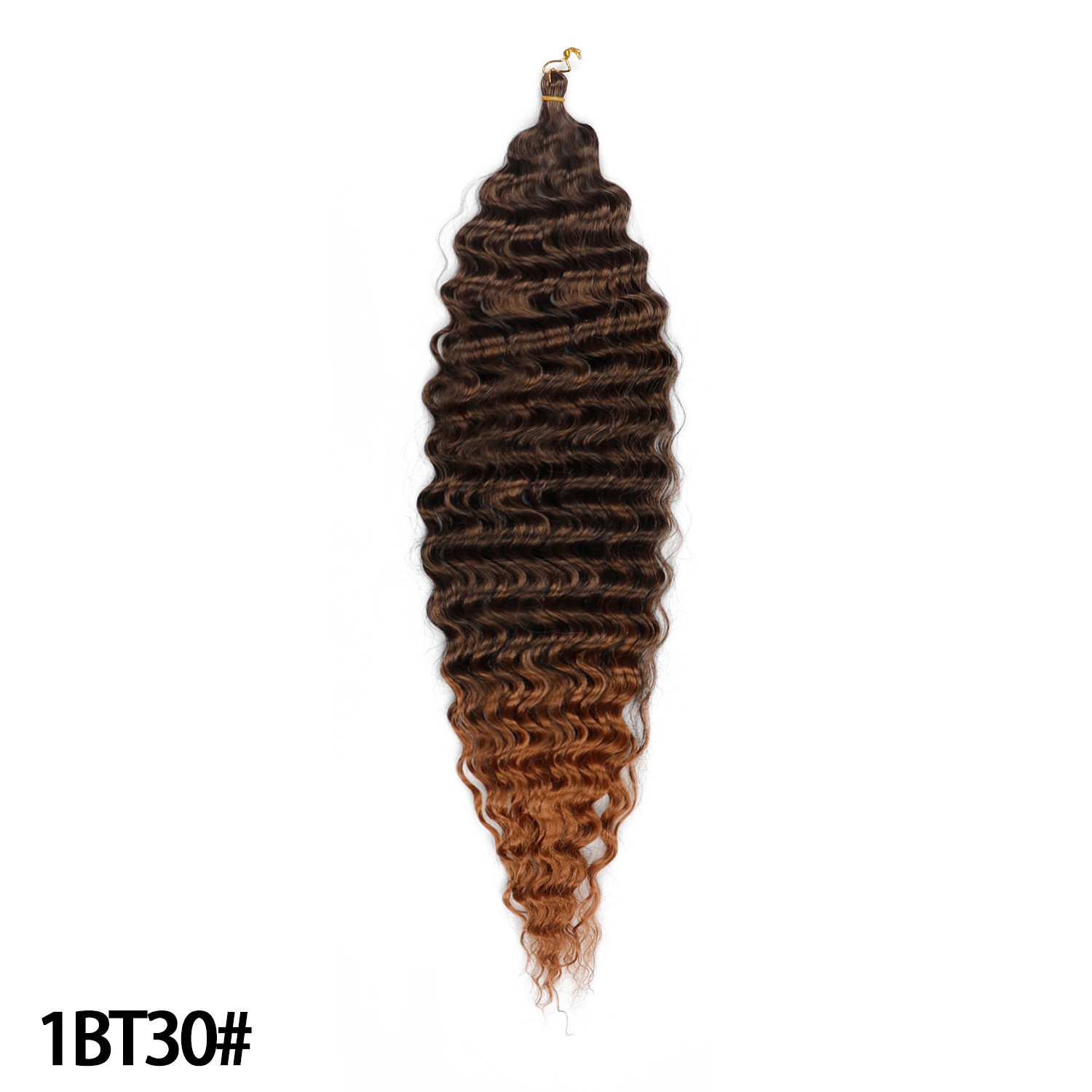 30 inch European and American crochet hair deep wave long roll dirty braid braided hair black wig synthetic crochet hair 1B 30inch [分类版本1]