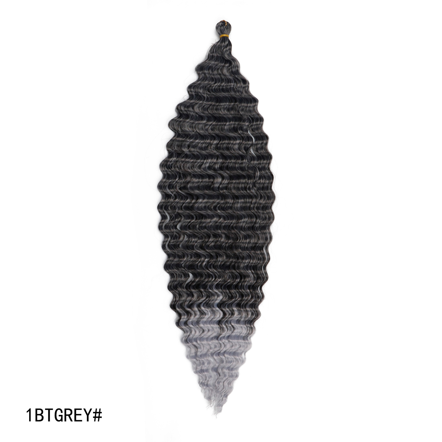 30 inch European and American crochet hair deep wave long roll dirty braid braided hair black wig synthetic crochet hair 1B 30inch [分类版本1]