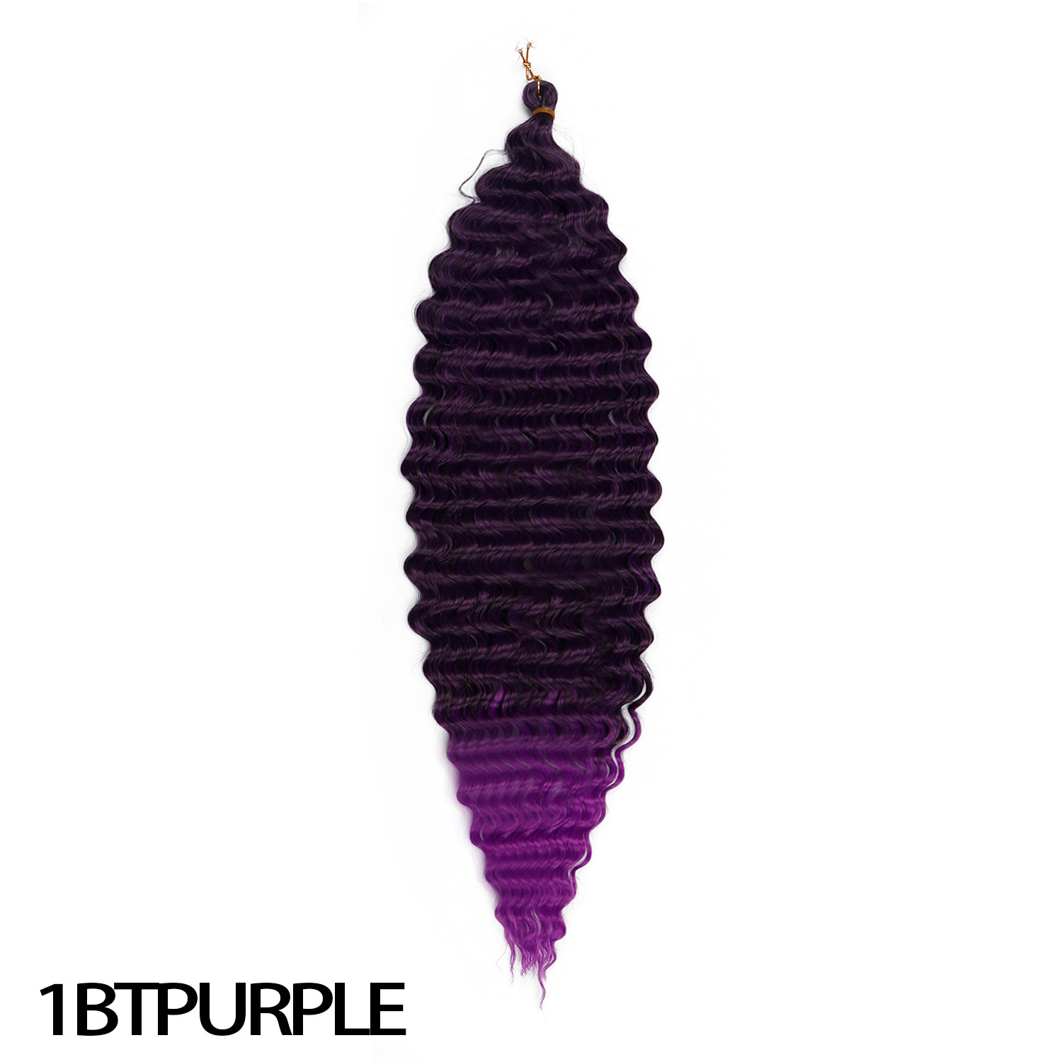 30 inch European and American crochet hair deep wave long roll dirty braid braided hair black wig synthetic crochet hair 1B 30inch [分类版本1]