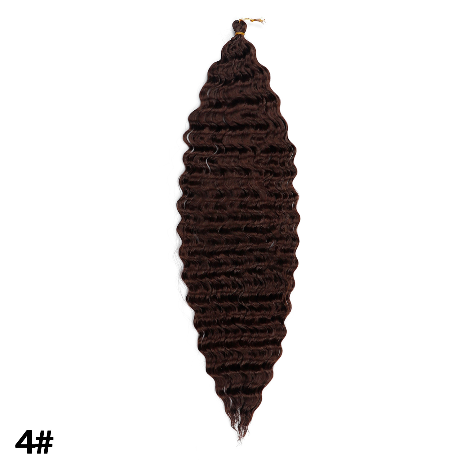 30 inch European and American crochet hair deep wave long roll dirty braid braided hair black wig synthetic crochet hair 1B 30inch [分类版本1]
