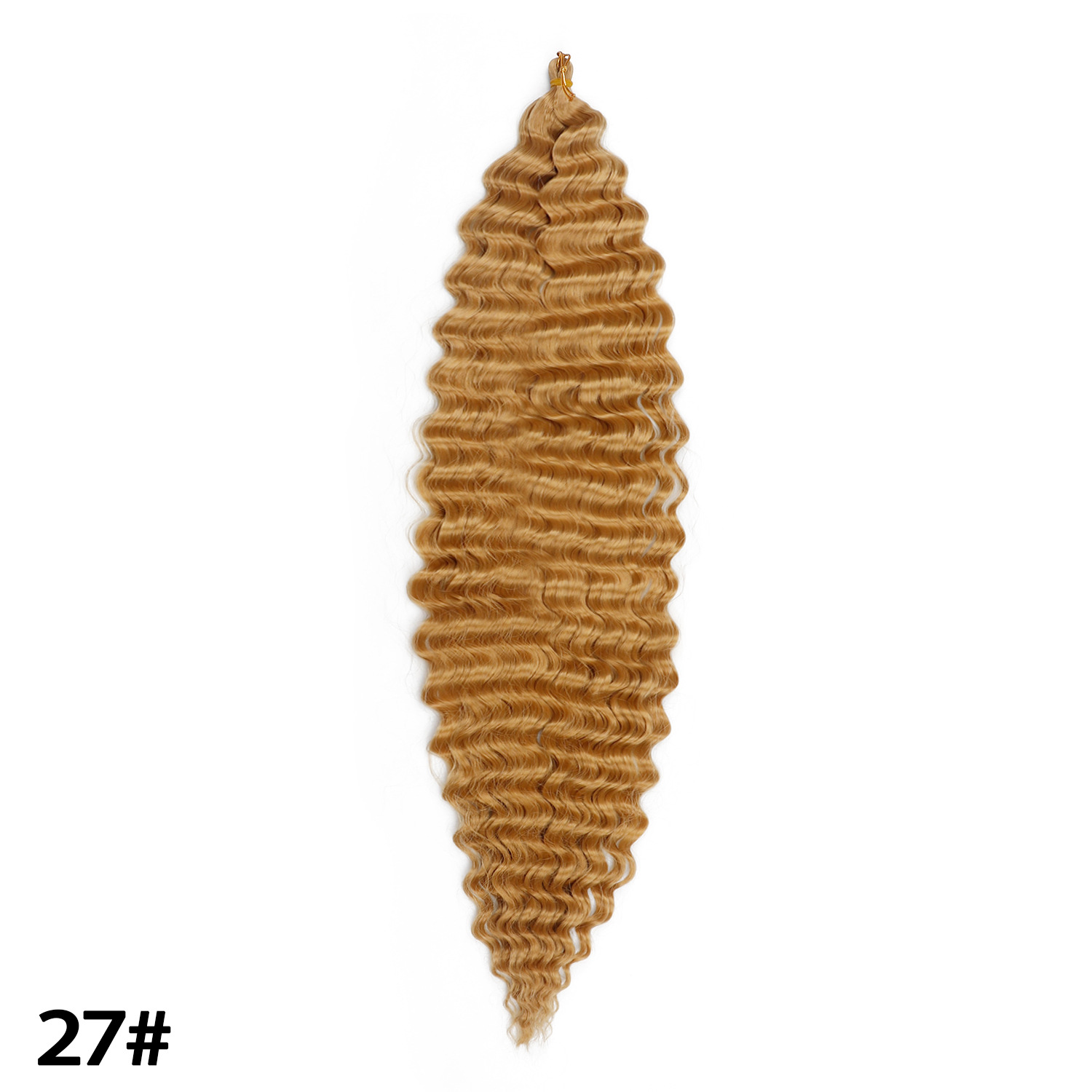 30 inch European and American crochet hair deep wave long roll dirty braid braided hair black wig synthetic crochet hair 1B 30inch [分类版本1]