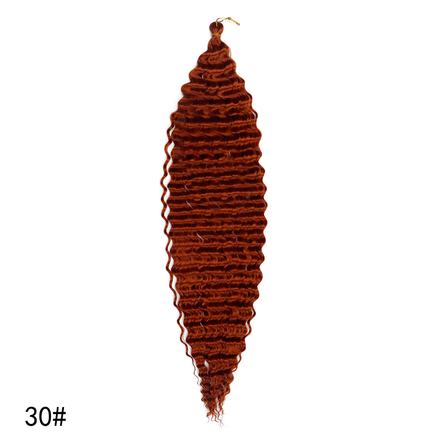 30 inch European and American crochet hair deep wave long roll dirty braid braided hair black wig synthetic crochet hair 1B 30inch [分类版本1]