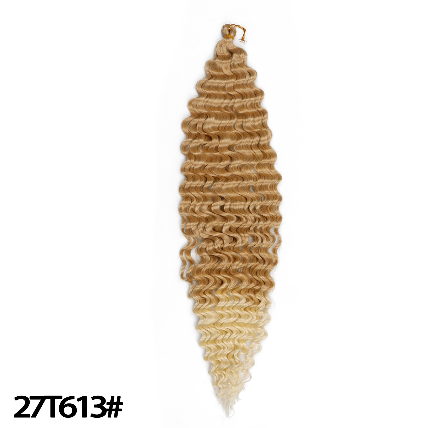 30 inch European and American crochet hair deep wave long roll dirty braid braided hair black wig synthetic crochet hair 1B 30inch [分类版本1]