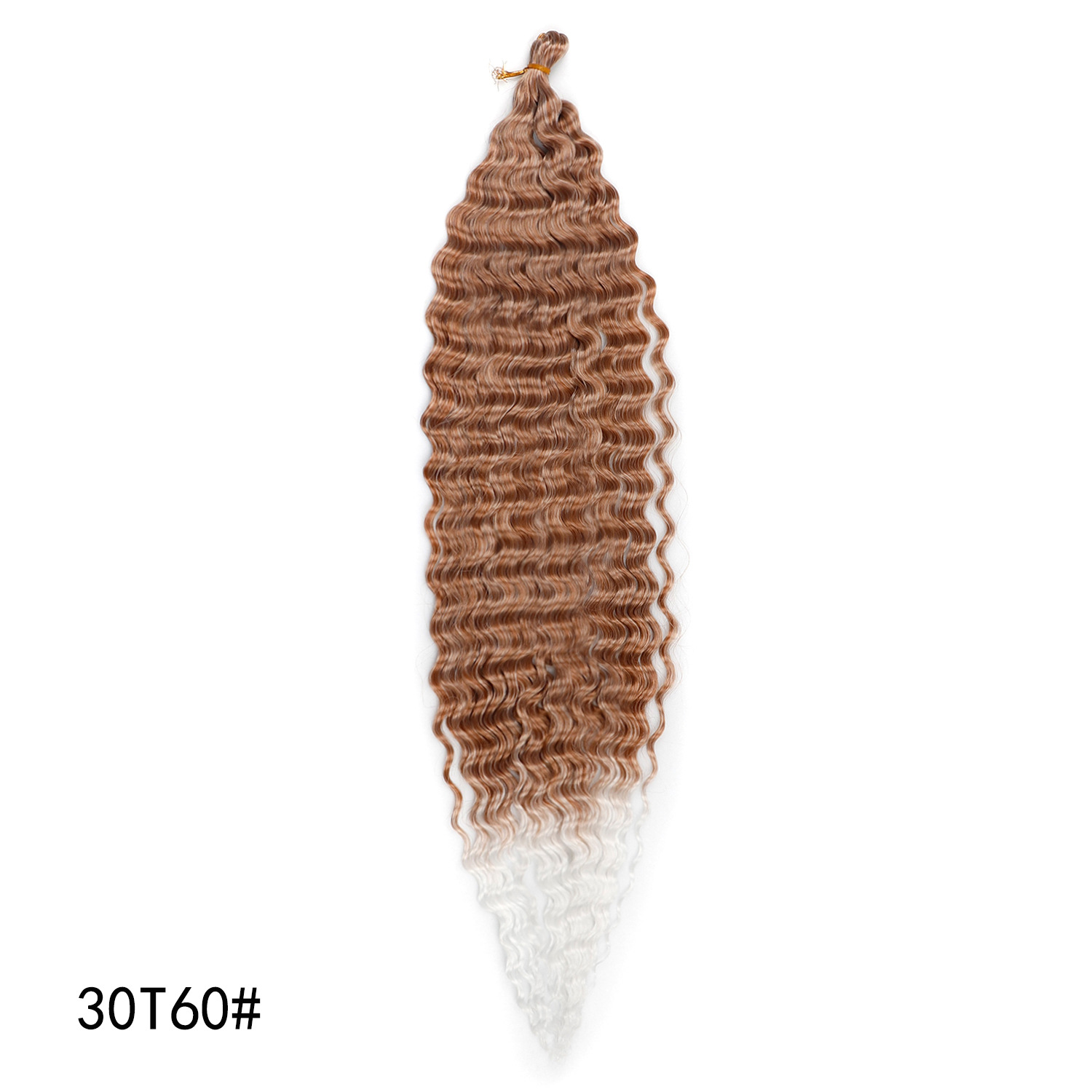 30 inch European and American crochet hair deep wave long roll dirty braid braided hair black wig synthetic crochet hair 1B 30inch [分类版本1]