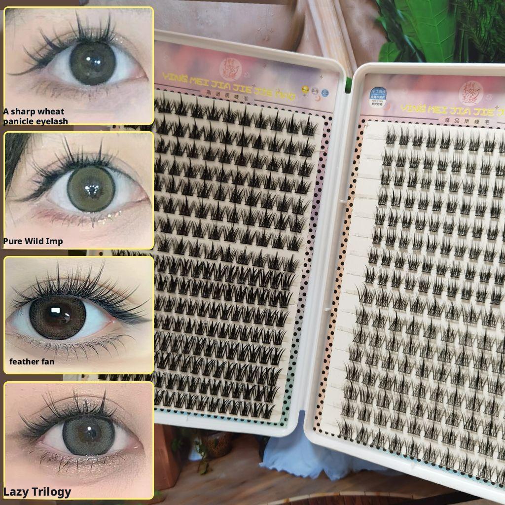 Lash Extension Kit Curl Fluffy DIY Lash Extensions  Mix Length Soft & Natural Lash Clusters, Strong Hold Lash Bond and Seal, Cluster Lash Glue Remover and Lash Applicator Lash Clusters Kit black