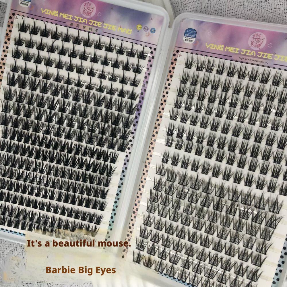 Lash Extension Kit Curl Fluffy DIY Lash Extensions  Mix Length Soft & Natural Lash Clusters, Strong Hold Lash Bond and Seal, Cluster Lash Glue Remover and Lash Applicator Lash Clusters Kit black