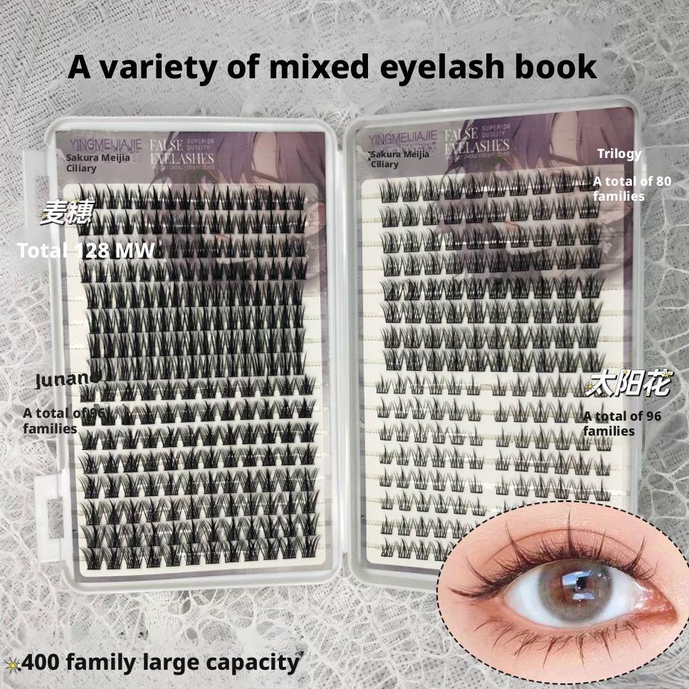 Lash Extension Kit Curl Fluffy DIY Lash Extensions  Mix Length Soft & Natural Lash Clusters, Strong Hold Lash Bond and Seal, Cluster Lash Glue Remover and Lash Applicator Lash Clusters Kit black