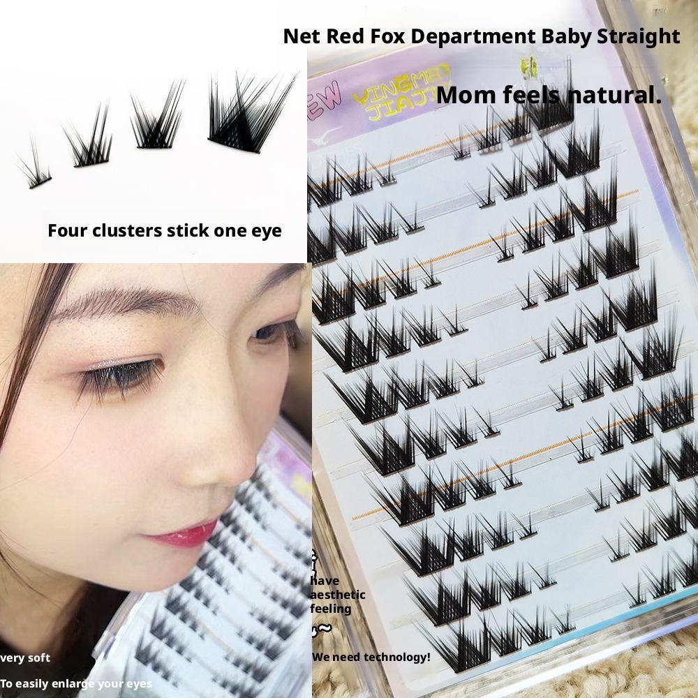 Lash Extension Kit Curl Fluffy DIY Lash Extensions  Mix Length Soft & Natural Lash Clusters, Strong Hold Lash Bond and Seal, Cluster Lash Glue Remover and Lash Applicator Lash Clusters Kit black