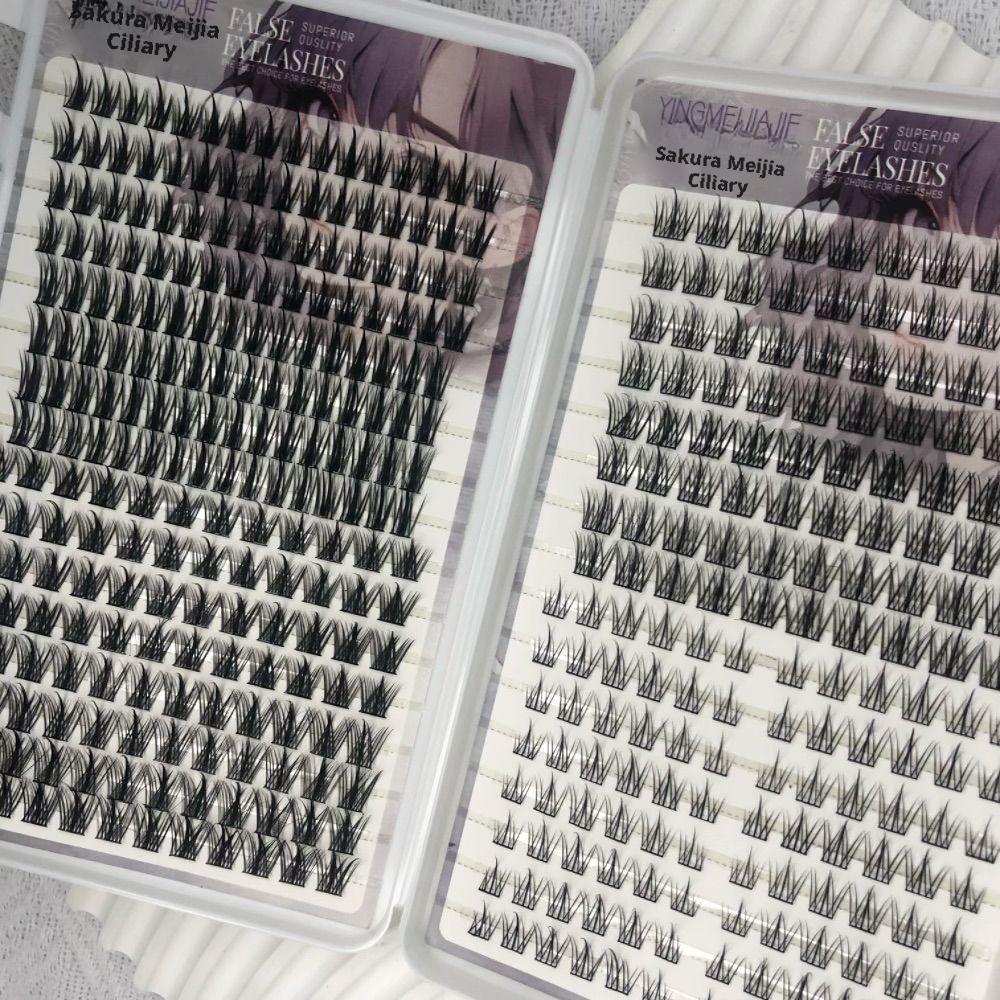 Lash Extension Kit Curl Fluffy DIY Lash Extensions  Mix Length Soft & Natural Lash Clusters, Strong Hold Lash Bond and Seal, Cluster Lash Glue Remover and Lash Applicator Lash Clusters Kit black