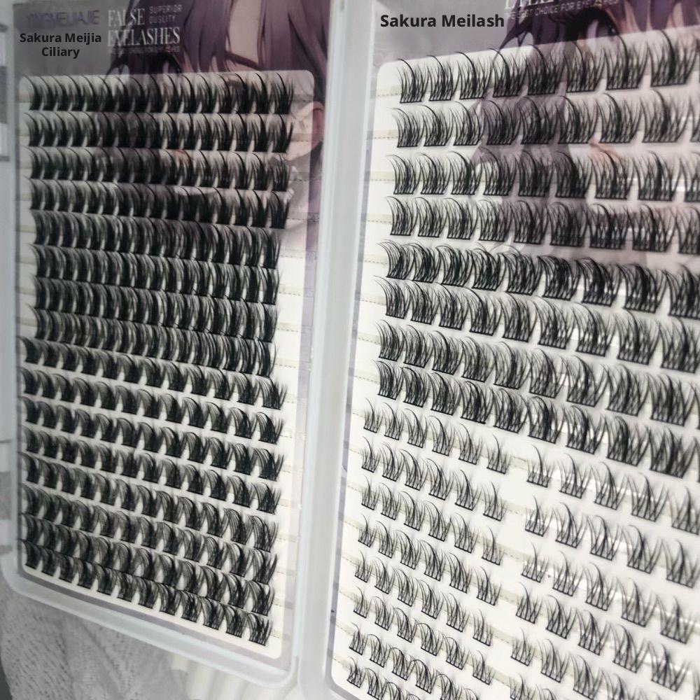 Lash Extension Kit Curl Fluffy DIY Lash Extensions  Mix Length Soft & Natural Lash Clusters, Strong Hold Lash Bond and Seal, Cluster Lash Glue Remover and Lash Applicator Lash Clusters Kit black