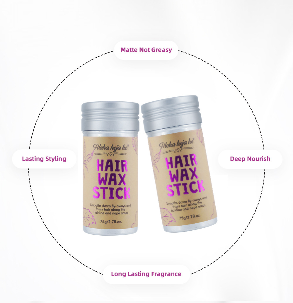 Hair Wax Stick for a Soft, Pliable Hold - Flyaway Control and Styling Pomade for Kids, Women, and Men - Hair Bun Maker and Accessorie (1 Pack of Wax) Rosemary 75g