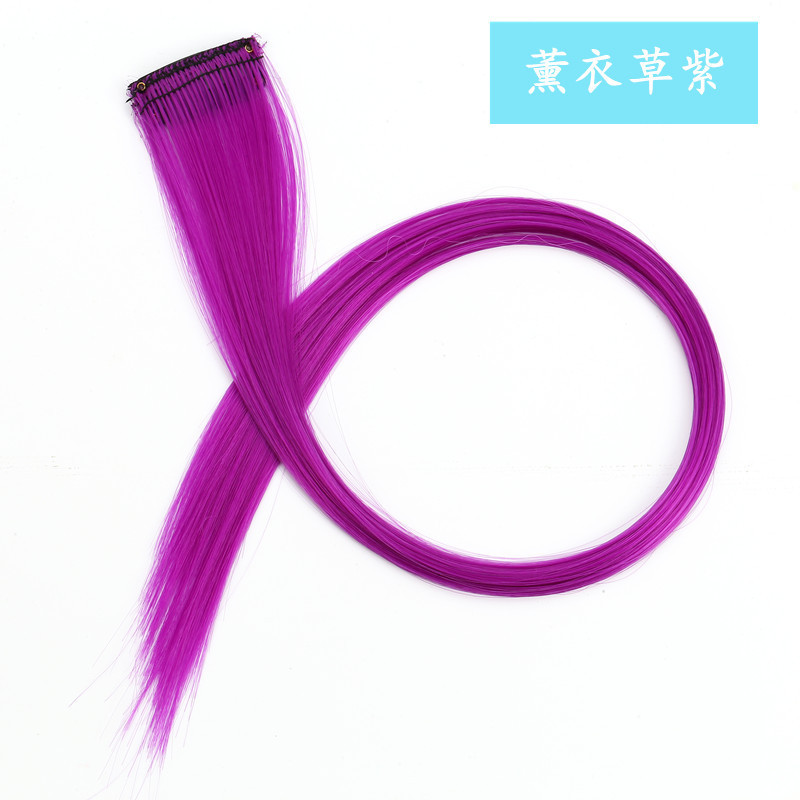 Colored Hair Extensions Clip in/on for America Women Girls hiar Accessories Wig Pieces Synthetic Rainbow Hair Extensions Rainbow Long Straight Hairpieces Clip white tea gray 50cm