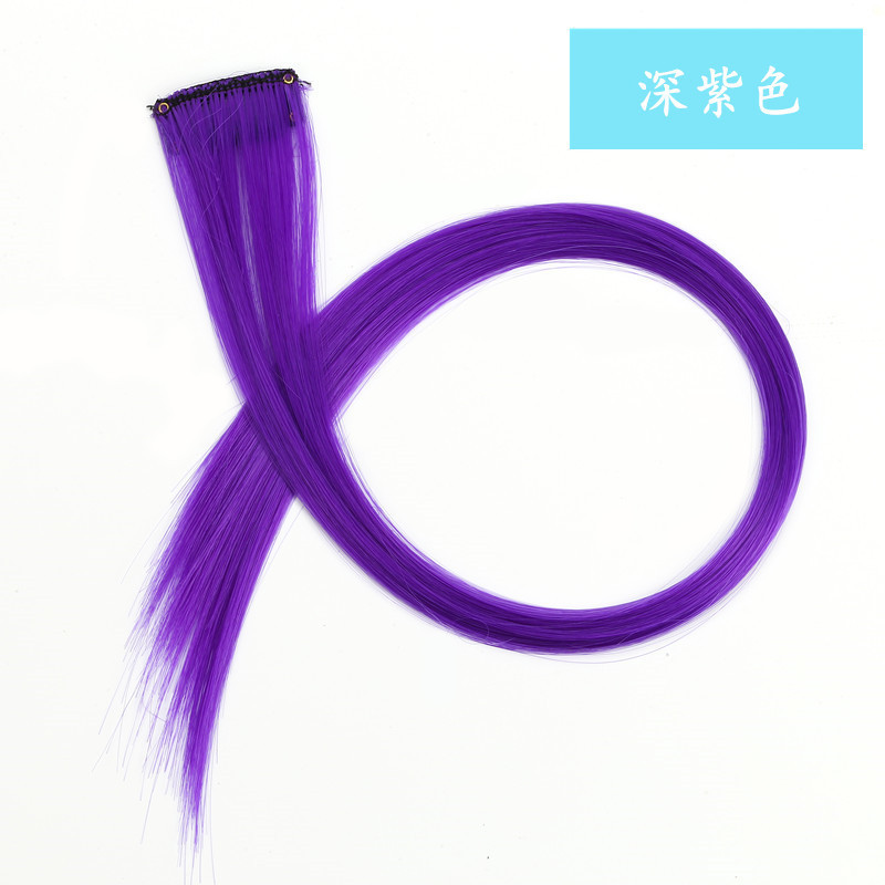 Colored Hair Extensions Clip in/on for America Women Girls hiar Accessories Wig Pieces Synthetic Rainbow Hair Extensions Rainbow Long Straight Hairpieces Clip white tea gray 50cm