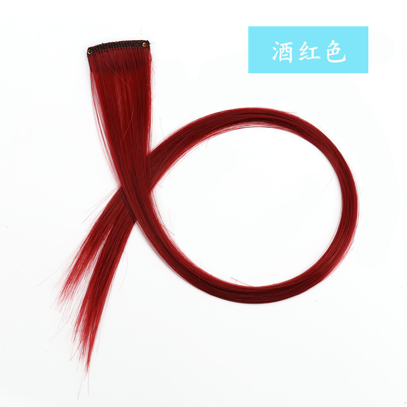 Colored Hair Extensions Clip in/on for America Women Girls hiar Accessories Wig Pieces Synthetic Rainbow Hair Extensions Rainbow Long Straight Hairpieces Clip white tea gray 50cm