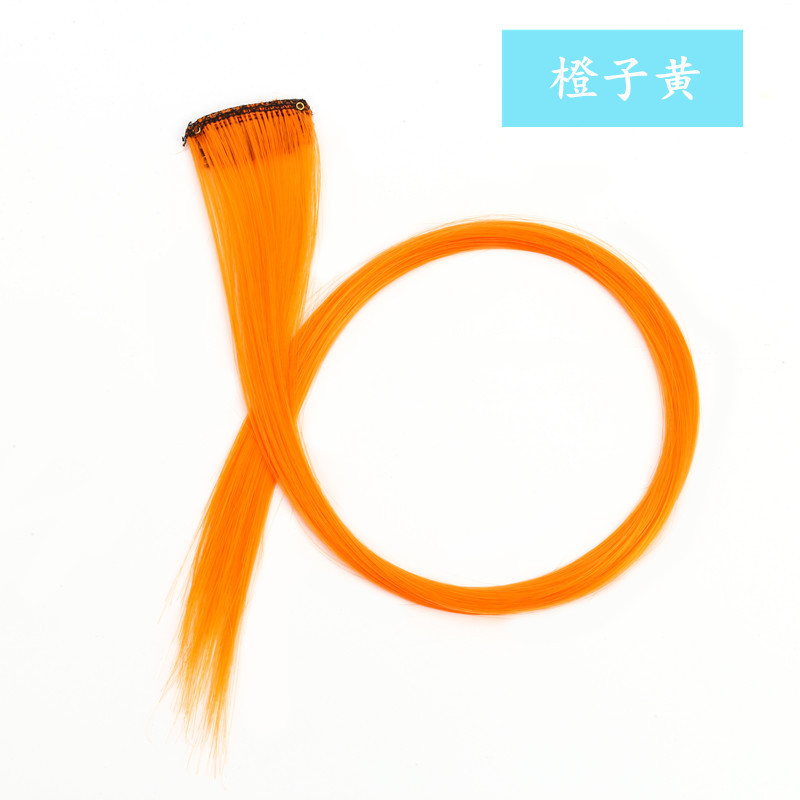 Colored Hair Extensions Clip in/on for America Women Girls hiar Accessories Wig Pieces Synthetic Rainbow Hair Extensions Rainbow Long Straight Hairpieces Clip white tea gray 50cm