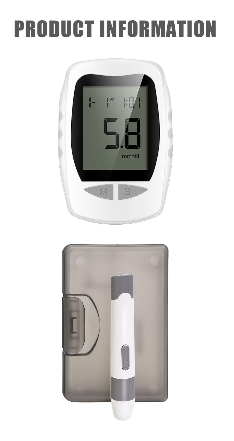 Automatic Blood Glucose Meter       - Home Use Blood Glucose Testing Device  Medical-Grade Blood Sugar Monitor Kit  For High Blood Sugar Measurement KH100-1 1 set of instrument + 50 test strips + 5