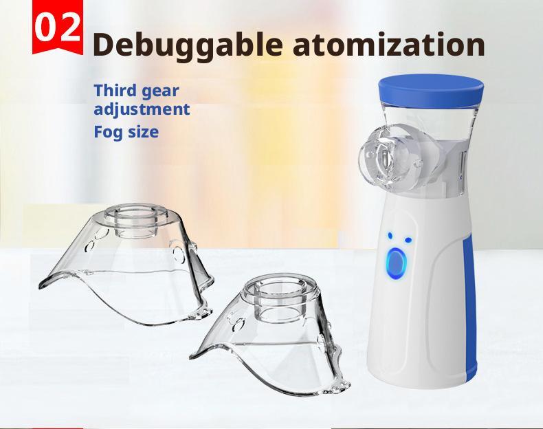 Portable Handheld Ultrasonic Nebulizer for Home and Medical Use，For expectoration and cough relief (suitable for both humans and pets)  Rechargeable, silent operation、Atomizes medication into fine