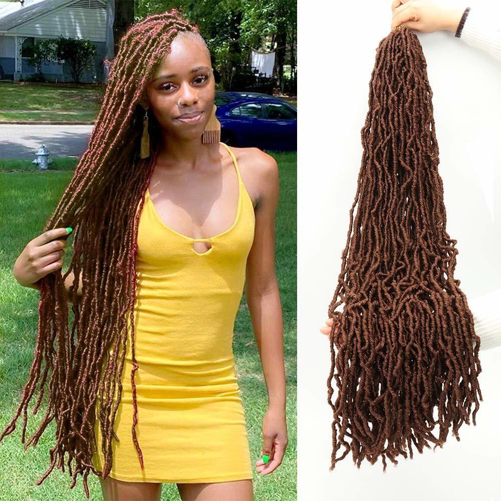 30inch Goddess Long Hair Crochet Hair Braids Extensions Dreadlocks Chemical Fiber Wig 01 One Size