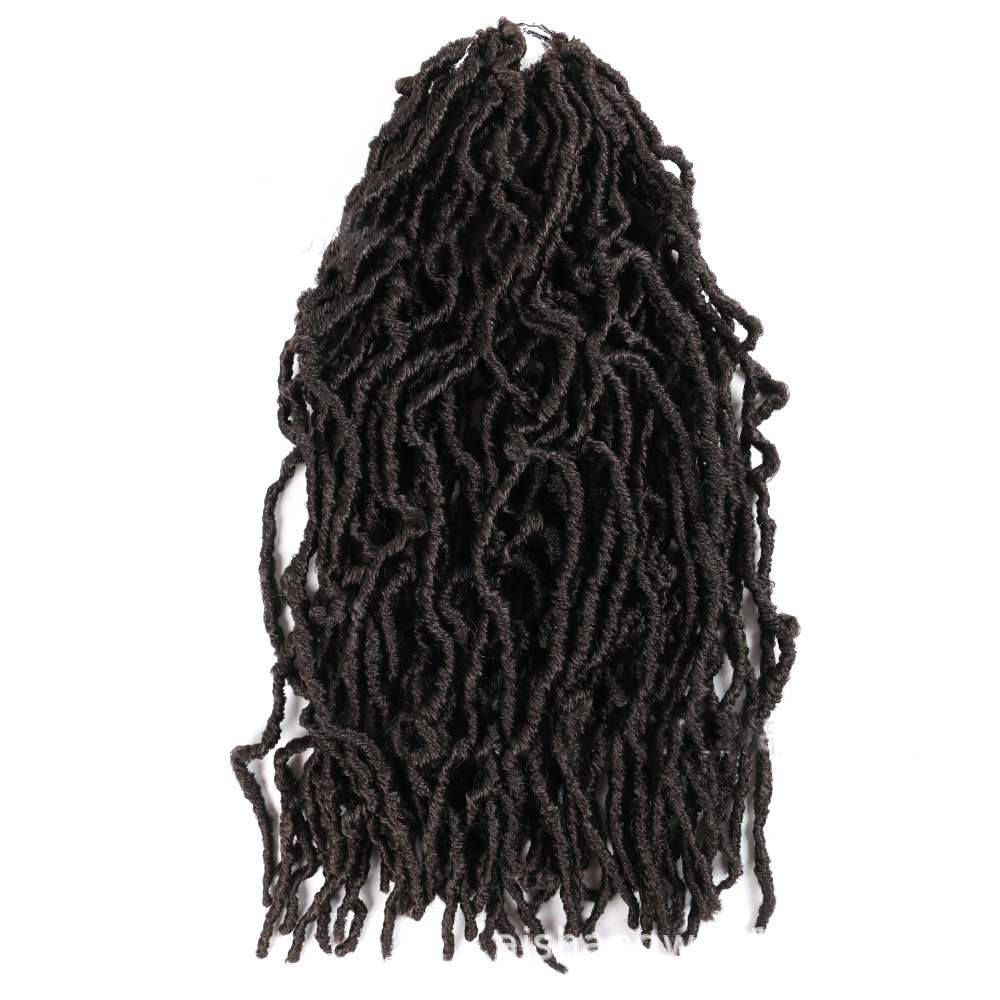 30inch Goddess Long Hair Crochet Hair Braids Extensions Dreadlocks Chemical Fiber Wig 01 One Size