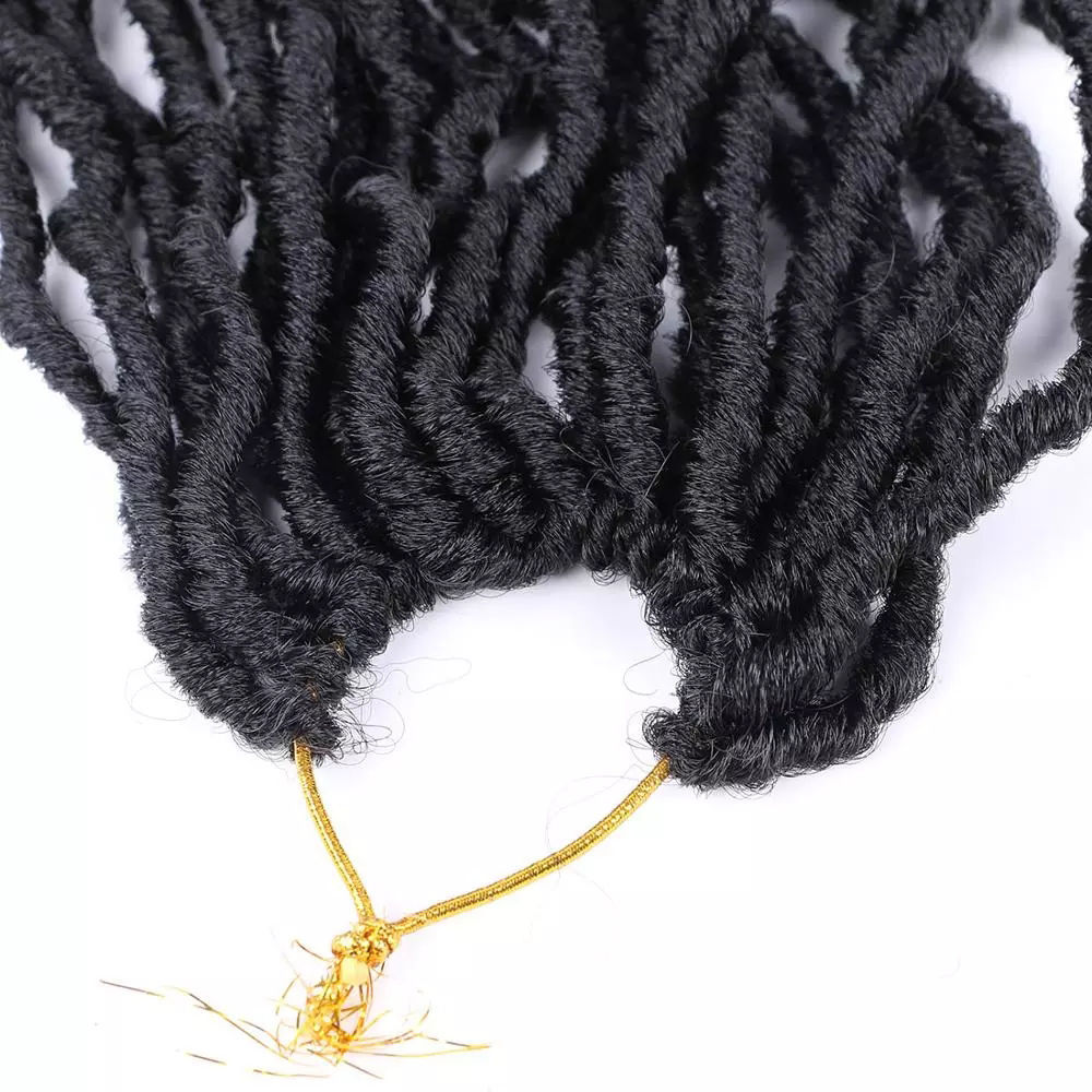 30inch Goddess Long Hair Crochet Hair Braids Extensions Dreadlocks Chemical Fiber Wig 01 One Size