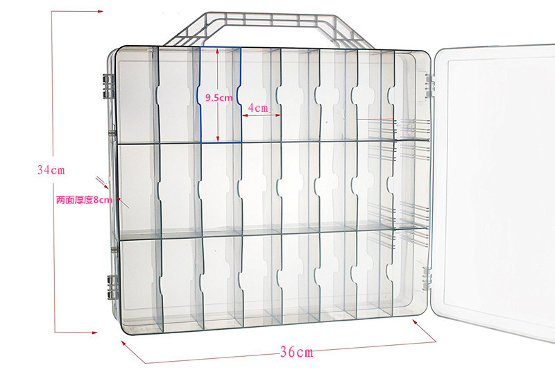 Universal Nail Polish Holder Organizer for 48 Bottles Adjustable Dividers Space Saver 紫色Purple Uniform Size