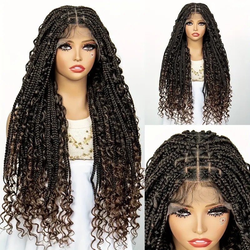 E-commerce hot lace new chemical fiber braid head cover LACE Braids wig 1 10inch