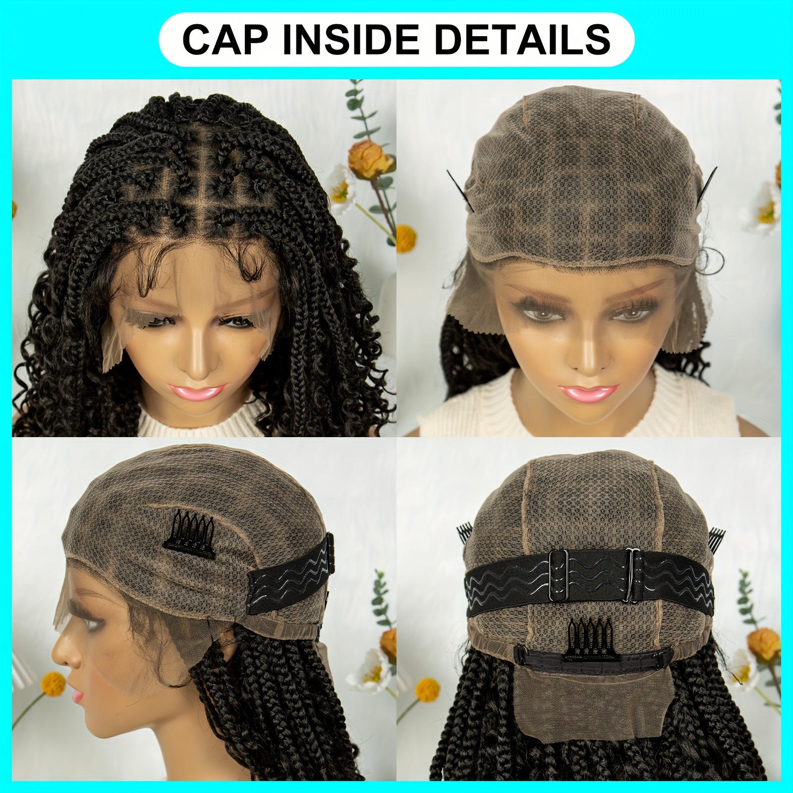 E-commerce hot lace new chemical fiber braid head cover LACE Braids wig 1 10inch