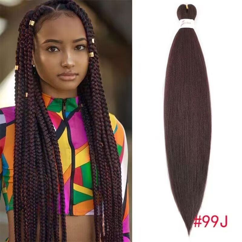 26inch Synthetic Braid Hair African Chemical Fiber Wig Low-temperature Flame-retardant EZ Braids Hair Wholesale 01 One Size
