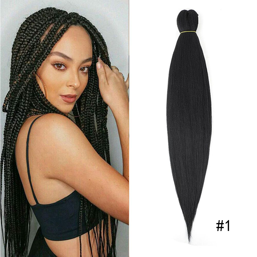 26inch Synthetic Braid Hair African Chemical Fiber Wig Low-temperature Flame-retardant EZ Braids Hair Wholesale 01 One Size