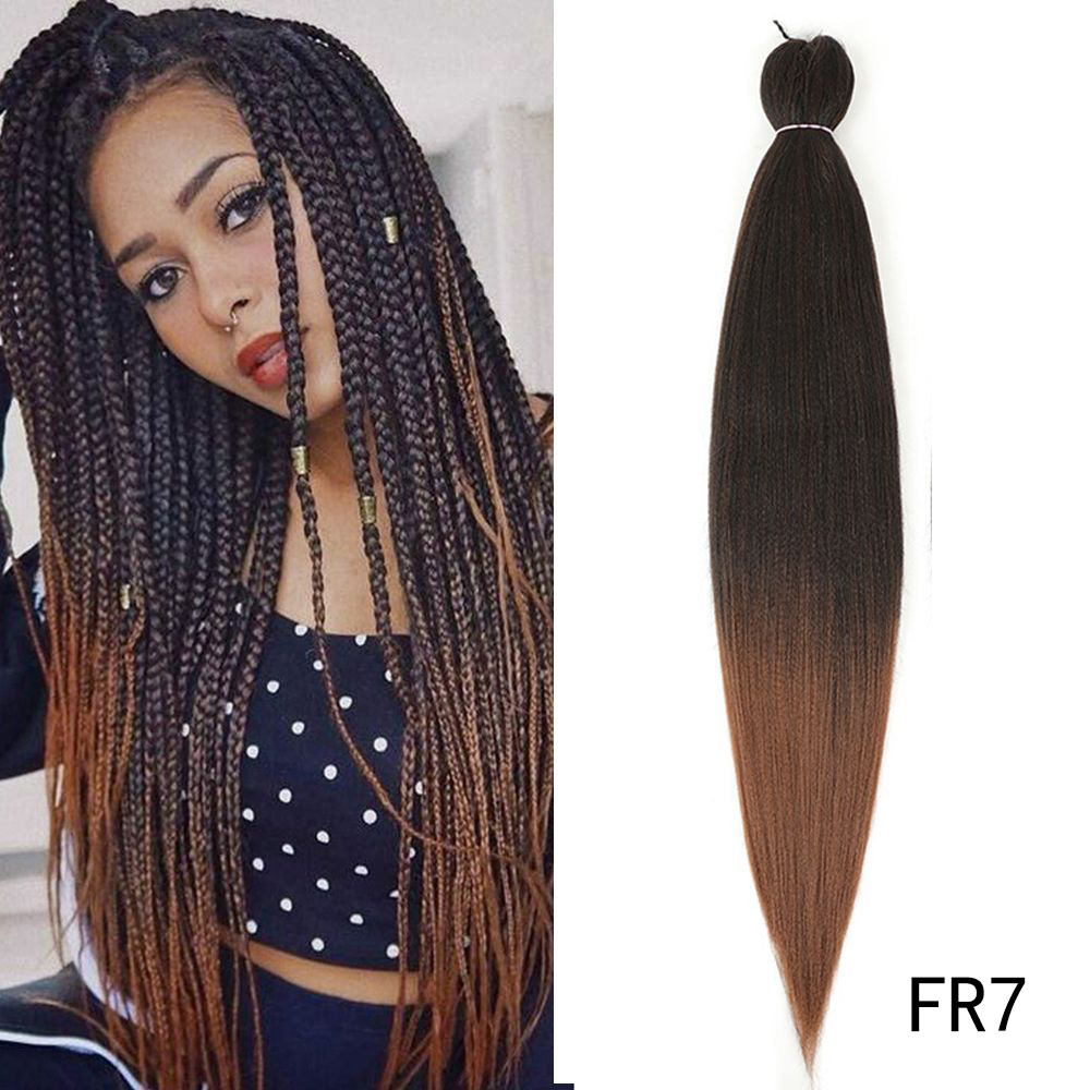 26inch Synthetic Braid Hair African Chemical Fiber Wig Low-temperature Flame-retardant EZ Braids Hair Wholesale 01 One Size