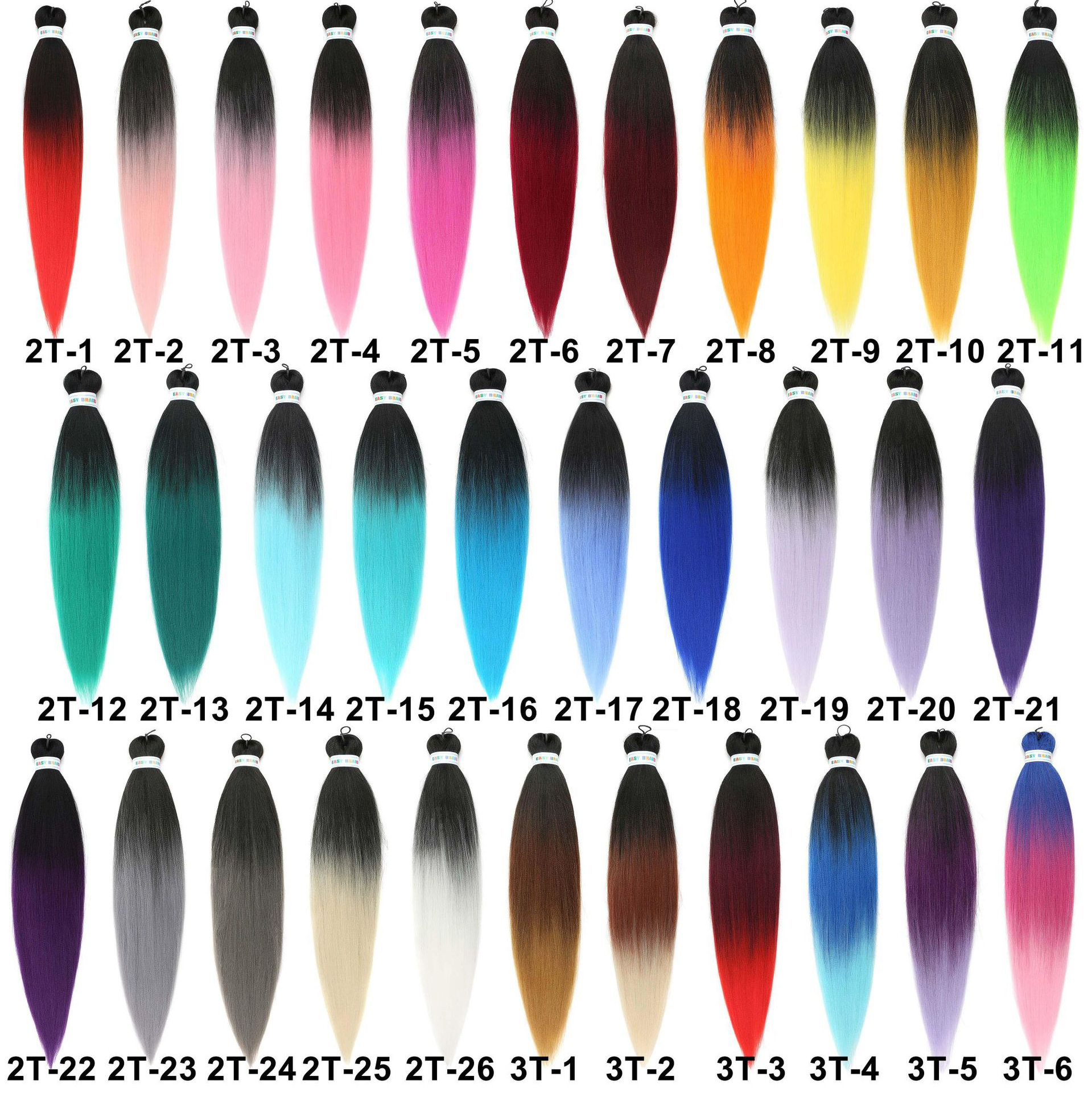 26inch Synthetic Braid Hair African Chemical Fiber Wig Low-temperature Flame-retardant EZ Braids Hair Wholesale 01 One Size